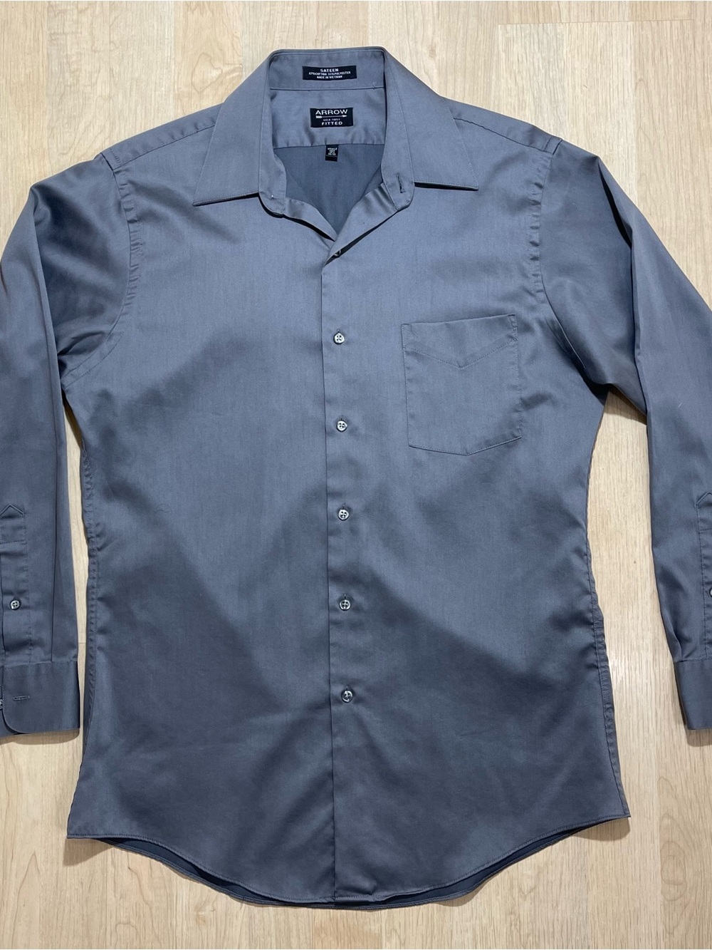 Arrow USA 1851 Fitted Sateen Dress Shirt
